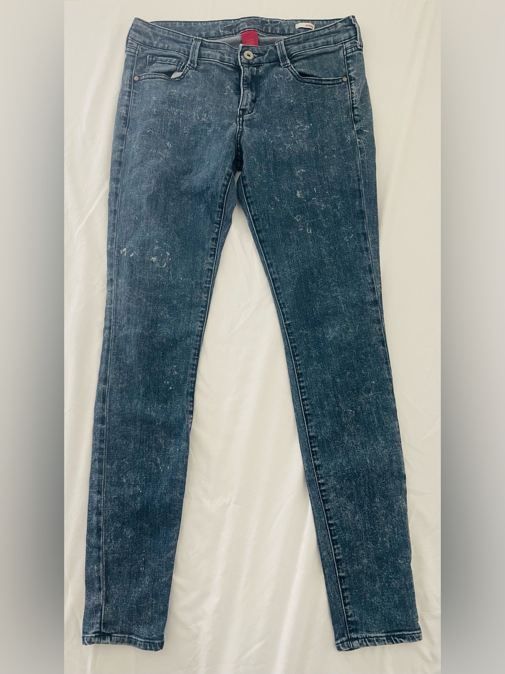 Arizona Women's Jeggings Size 7 Skinny Denim Jeans Acid Wash Low Rise